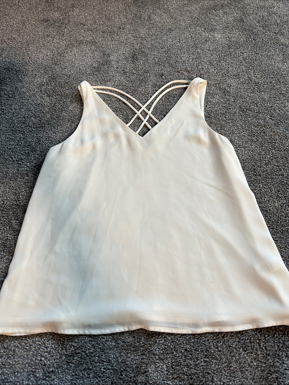 Banana Republic Cream Crisscross Strap V-Neck Camisole